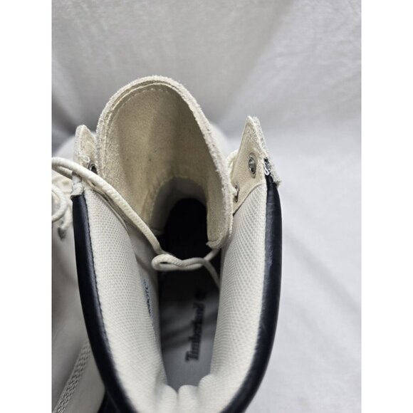 Timberland Sky White Leather Lace Up Chunky Platform Combat Boot Women’s Size 9 - Picture 12 of 13